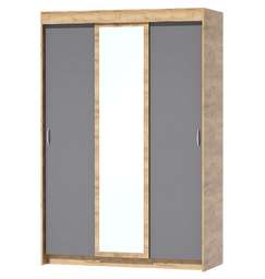 Шкаф-купе ДИАЛ-015 Дуб крафт золотой/Фасад Миндаль, Графит