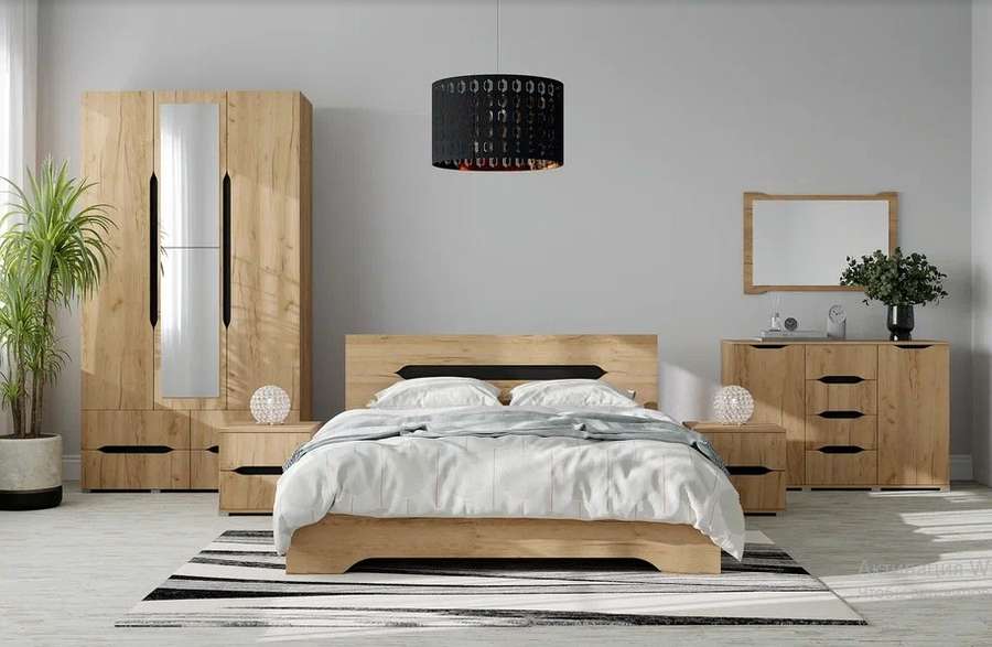 Спальный гарнитур «Вега» Крафт золотой Набор 3 в Нижнем Новгороде фото 18