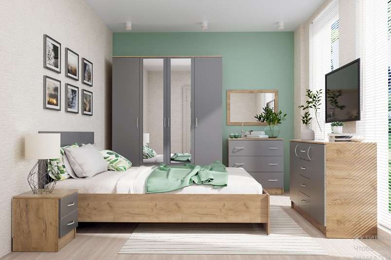 Спальный гарнитур «КЭТ-7» Дуб крафт золотой Набор-5 в Нижнем Новгороде фото 26