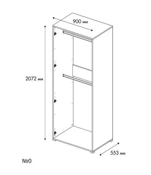 Шкаф 2-х ств. 900 различное наполнение и цвет в Нижнем Новгороде фото 4