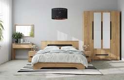 Спальный гарнитур «Вега» Крафт золотой Набор 3