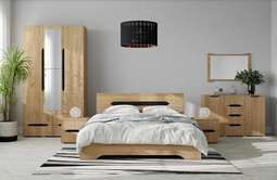 Спальный гарнитур «Вега» Крафт золотой Набор 2