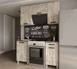 Кухня «Нагано» готовое решение 1,5м и 1,6м с окапом (Тэкс)