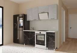 Кухня «Марбл» готовое решение 1,8м и 2,0м с окапом (Тэкс)