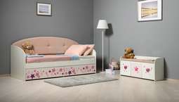 Кровать «БЛЕСК» 11.35.02 и Тумба «БЛЕСК» 13.249