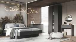 Спальный гарнитур «Акация» Модульный Графит (Регион 058)