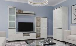 Гостиная «Гретта» Дуб Крафт белый, Композиция 10 (Памир)