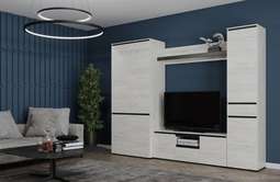 Гостиная «Гретта» Дуб Крафт белый, Композиция 9 (Памир)