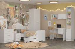 Набор мебели для детской «Смарти» Белый/ Лайм