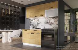 Кухня «Хозяюшка» ЛДСП 1,1м + Газовка 600 (Дуб Вотан)