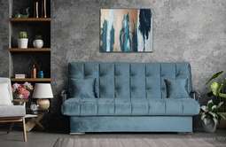 Диван «Лотос-1» с хромированными подлокотниками