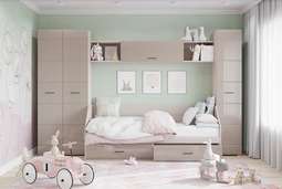 Кровать 800/2 ящика «Ненси» (Горизонт)