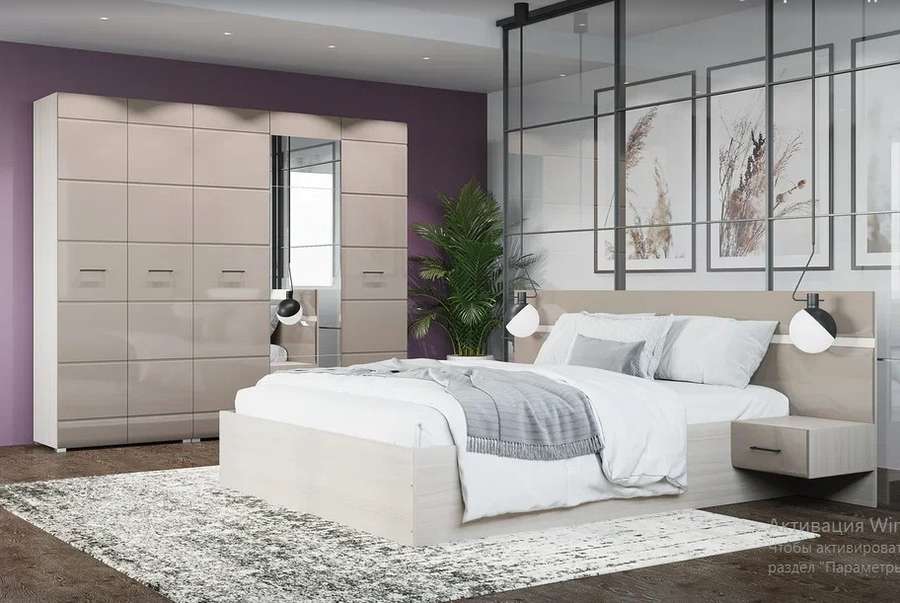 Модульная спальня «НЕНСИ» Композиция 3 (Горизонт) в Нижнем Новгороде фото 4